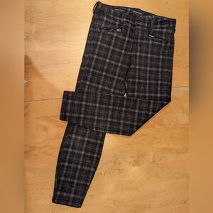 Liverpool Black Plaid Skinny Jeans